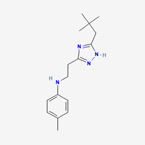 4-Methyl-N-(2-(5-neopentyl-1H-1,2,4-triazol-3-yl)ethyl)aniline