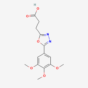 3-(5-(3,4,5-Trimethoxyphenyl)-1,3,4-oxadiazol-2-yl)propanoic acid