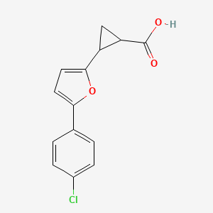 2-(5-(4-Chlorophenyl)furan-2-yl)cyclopropanecarboxylic acid