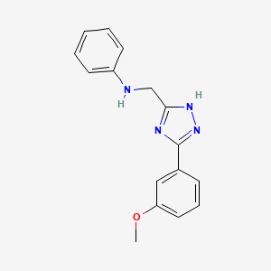 N-((5-(3-Methoxyphenyl)-1H-1,2,4-triazol-3-yl)methyl)aniline