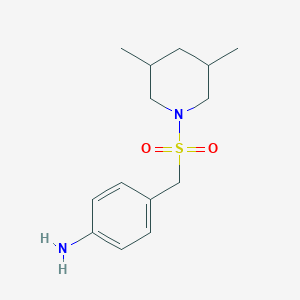 4-(((3,5-Dimethylpiperidin-1-yl)sulfonyl)methyl)aniline