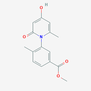 molecular formula C15H15NO4 B1505965 methyl 3-(4-hydroxy-6-methyl-2-oxopyridin-1(2H)-yl)-4-methylbenzoate 
