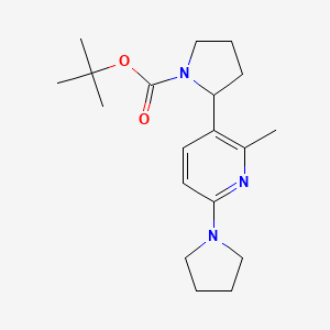 tert-Butyl 2-(2-methyl-6-(pyrrolidin-1-yl)pyridin-3-yl)pyrrolidine-1-carboxylate