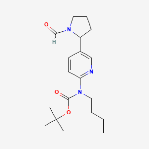 molecular formula C19H29N3O3 B15059665 tert-Butyl butyl(5-(1-formylpyrrolidin-2-yl)pyridin-2-yl)carbamate 