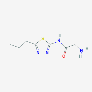 molecular formula C7H12N4OS B15059670 2-Amino-N-(5-propyl-1,3,4-thiadiazol-2-yl)acetamide 