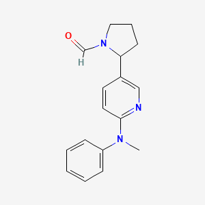 2-(6-(Methyl(phenyl)amino)pyridin-3-yl)pyrrolidine-1-carbaldehyde