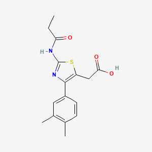 2-(4-(3,4-Dimethylphenyl)-2-propionamidothiazol-5-yl)acetic acid