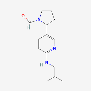 2-(6-(Isobutylamino)pyridin-3-yl)pyrrolidine-1-carbaldehyde