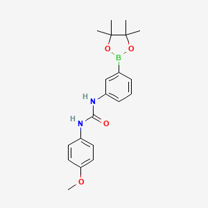 molecular formula C20H25BN2O4 B1505985 1-(4-Methoxyphenyl)-3-(3-(4,4,5,5-tetramethyl-1,3,2-dioxaborolan-2-yl)phenyl)urea CAS No. 874301-63-0