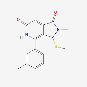 2-Methyl-3-(methylthio)-4-(m-tolyl)-2,3-dihydro-1H-pyrrolo[3,4-c]pyridine-1,6(5H)-dione