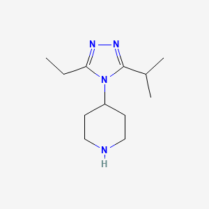 4-(3-Ethyl-5-isopropyl-4H-1,2,4-triazol-4-yl)piperidine