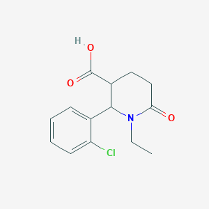 2-(2-Chlorophenyl)-1-ethyl-6-oxopiperidine-3-carboxylic acid