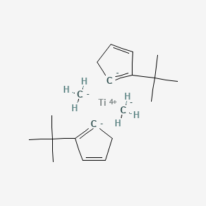 Titanium(4+) 2-tert-butylcyclopenta-1,3-dien-1-ide methanide (1/2/2)