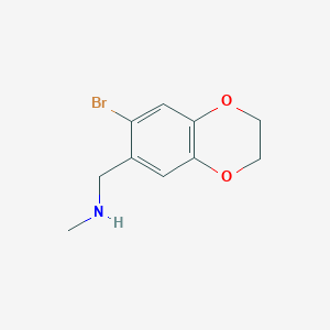 1-(7-Bromo-2,3-dihydrobenzo[b][1,4]dioxin-6-yl)-N-methylmethanamine