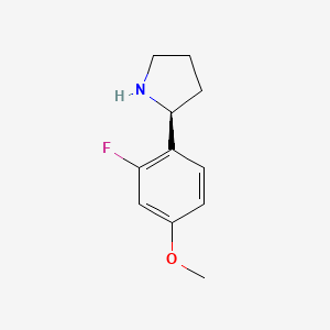 molecular formula C11H14FNO B1505997 1-((2S)Pyrrolidin-2-YL)-2-fluoro-4-methoxybenzene 
