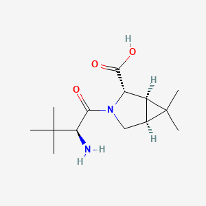 3-Azabicyclo[3.1.0]hexane-2-carboxylic acid, 3-[(2S)-2-amino-3,3-dimethyl-1-oxobutyl]-6,6-dimethyl-, (1R,2S,5S)-