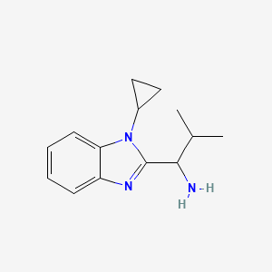 1-(1-Cyclopropyl-1H-benzo[d]imidazol-2-yl)-2-methylpropan-1-amine