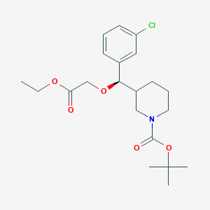 molecular formula C21H30ClNO5 B15060124 tert-butyl 3-[(R)-(3-chlorophenyl)-(2-ethoxy-2-oxoethoxy)methyl]piperidine-1-carboxylate 