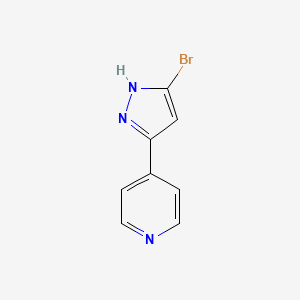 molecular formula C8H6BrN3 B15060143 4-(5-bromo-1H-pyrazol-3-yl)pyridine 