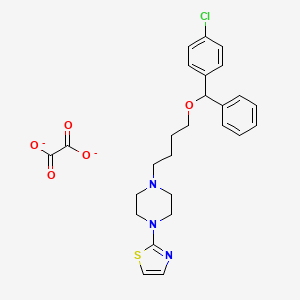 2-[4-[4-[(4-Chlorophenyl)-phenylmethoxy]butyl]piperazin-1-yl]-1,3-thiazole;oxalate