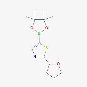 2-(Tetrahydrofuran-2-yl)-5-(4,4,5,5-tetramethyl-1,3,2-dioxaborolan-2-yl)thiazole