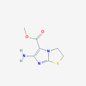 molecular formula C7H9N3O2S B1506050 Methyl 6-amino-2,3-dihydroimidazo[2,1-B]thiazole-5-carboxylate CAS No. 97801-70-2