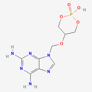 9H-Purine-2,6-diamine, 9-(((2-hydroxy-2-oxido-1,3,2-dioxaphosphorinan-5-yl)oxy)methyl)-