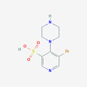 5-Bromo-4-(piperazin-1-yl)pyridine-3-sulfonic acid