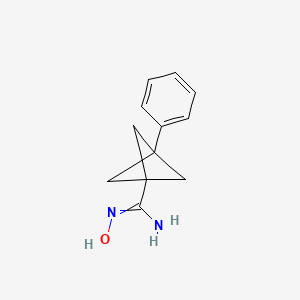 molecular formula C12H14N2O B15060600 N'-hydroxy-3-phenylbicyclo[1.1.1]pentane-1-carboximidamide 