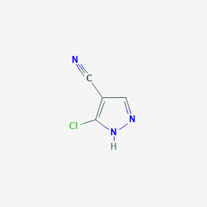 1H-Pyrazole-4-carbonitrile, 3-chloro-