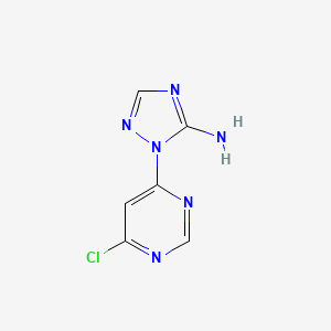 molecular formula C6H5ClN6 B1506073 1-(6-Chloropyrimidin-4-yl)-1H-1,2,4-triazol-5-amine CAS No. 1093625-98-9