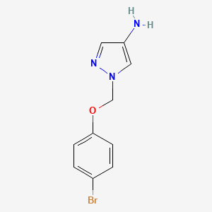 molecular formula C10H10BrN3O B15060775 1-((4-Bromophenoxy)methyl)-1H-pyrazol-4-amine 