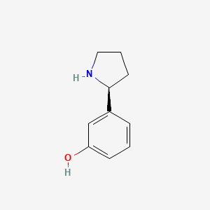molecular formula C10H13NO B1506079 3-((2S)Pyrrolidin-2-YL)phenol 