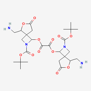 Bis[5-(aminomethyl)-2-[(2-methylpropan-2-yl)oxycarbonyl]-7-oxo-6-oxa-2-azaspiro[3.4]octan-3-yl] oxalate