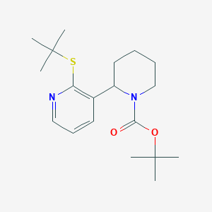 tert-Butyl 2-(2-(tert-butylthio)pyridin-3-yl)piperidine-1-carboxylate