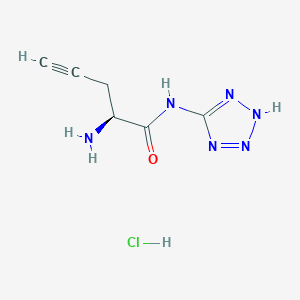 (2S)-2-amino-N-(2H-1,2,3,4-tetrazol-5-yl)pent-4-ynamide hydrochloride