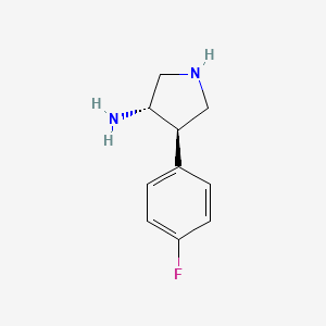 molecular formula C10H13FN2 B1506098 (3S,4R)-4-(4-Fluorophenyl)pyrrolidin-3-amine 