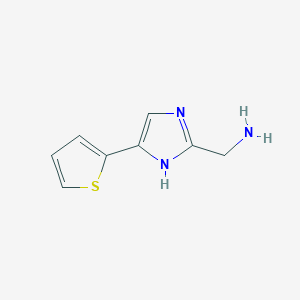 molecular formula C8H9N3S B15060983 [4-(thiophen-2-yl)-1H-imidazol-2-yl]methanamine 