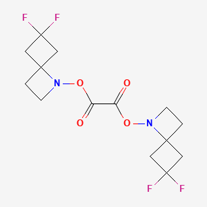 molecular formula C14H16F4N2O4 B15061161 Bis(6,6-difluoro-1-azaspiro[3.3]heptan-1-yl) oxalate 