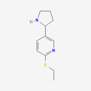 2-(Ethylthio)-5-(pyrrolidin-2-yl)pyridine