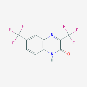 molecular formula C10H4F6N2O B15061246 3,6-bis(trifluoromethyl)-1H-quinoxalin-2-one 