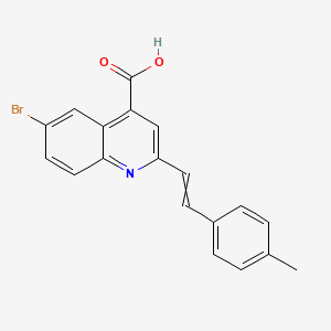 6-bromo-2-[2-(4-methylphenyl)ethenyl]quinoline-4-carboxylic acid