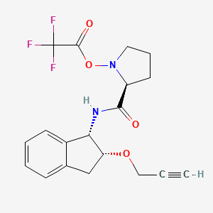 [(2S)-2-[[(1S,2R)-2-prop-2-ynoxy-2,3-dihydro-1H-inden-1-yl]carbamoyl]pyrrolidin-1-yl] 2,2,2-trifluoroacetate