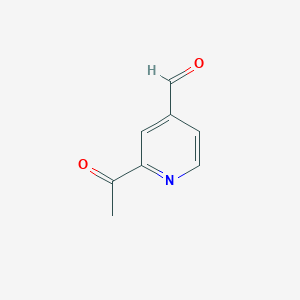 molecular formula C8H7NO2 B1506126 2-Acetylisonicotinaldehyde CAS No. 1185152-57-1