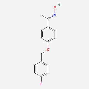 molecular formula C15H14FNO2 B15061304 N-[1-[4-[(4-fluorophenyl)methoxy]phenyl]ethylidene]hydroxylamine 