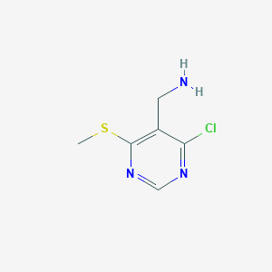 (4-Chloro-6-(methylthio)pyrimidin-5-yl)methanamine