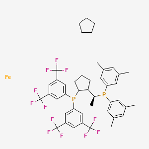 [(1S)-1-[2-bis[3,5-bis(trifluoromethyl)phenyl]phosphanylcyclopentyl]ethyl]-bis(3,5-dimethylphenyl)phosphane;cyclopentane;iron