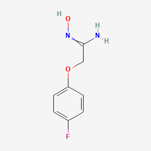 molecular formula C8H9FN2O2 B15061394 2-(4-fluorophenoxy)-N'-hydroxyethanimidamide 