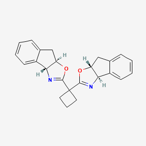 molecular formula C24H22N2O2 B15061427 (3aR,8bR)-2-[1-[(3aR,8bR)-4,8b-dihydro-3aH-indeno[1,2-d][1,3]oxazol-2-yl]cyclobutyl]-4,8b-dihydro-3aH-indeno[1,2-d][1,3]oxazole 