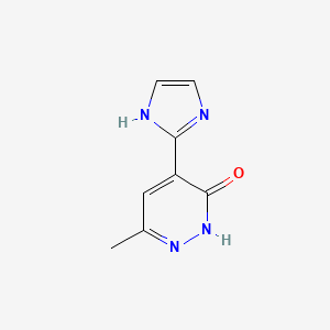 molecular formula C8H8N4O B15061499 4-(1H-imidazol-2-yl)-6-methyl-2,3-dihydropyridazin-3-one 